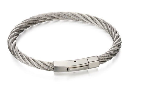 Fred Bennett Twisted Steel Wire Cable Bracelet
