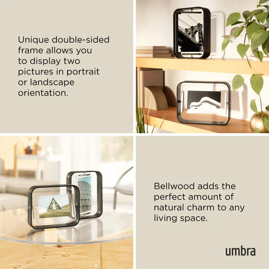 Umbra Bellwood Curved Double Sided Picture Frame in Black