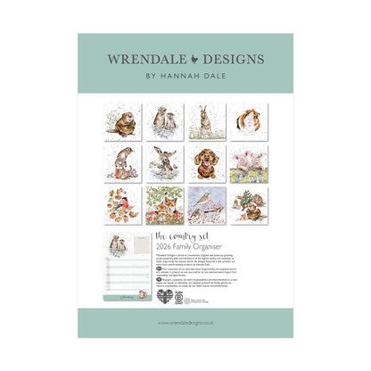 Wrendale Designs 'The Country Set' Family Calendar 2026