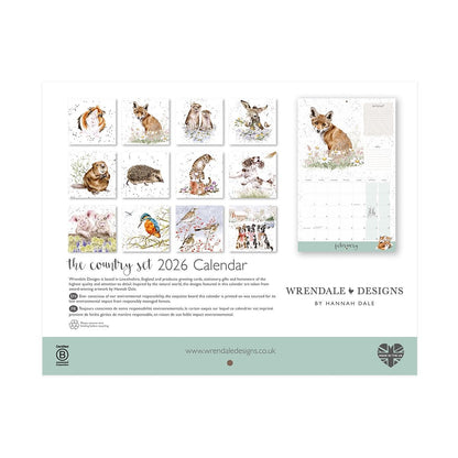 Wrendale Designs 'The Country Set' Landscape Calendar 2026