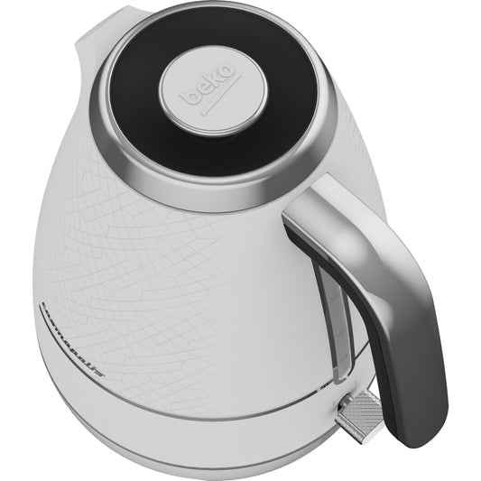 Beko Cosmopolis 1.7L Dome Kettle in White/Chrome