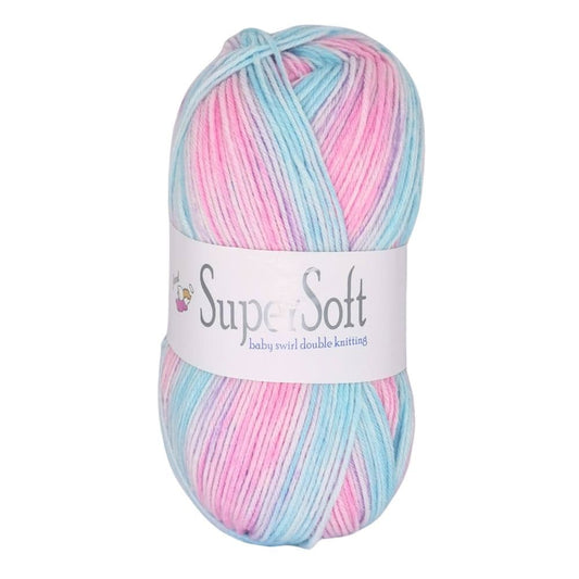 Woolcraft Jarol Supersoft Baby Swirl DK in Pink and Blue