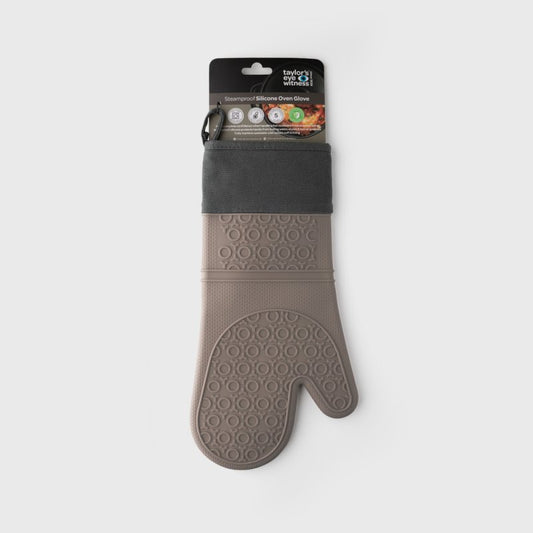 Taylor's Eye Witness Steamproof Silicone Oven Glove in Grey