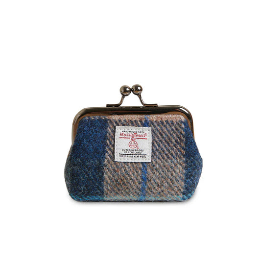 Islander Navy-Beige Tartan Coin Purse