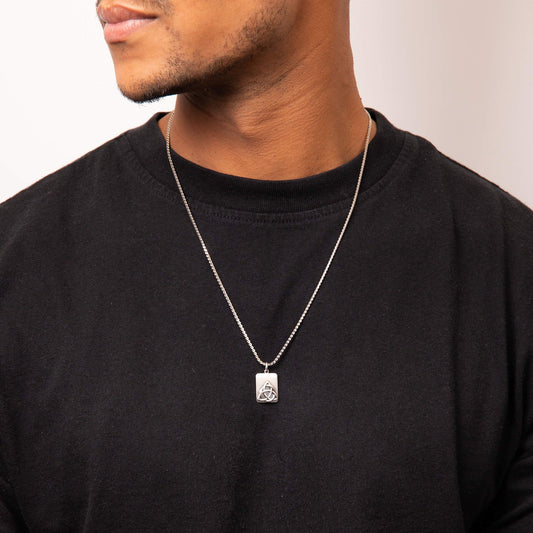Fred Bennett Oxidized Rectangular Trinity Pendant