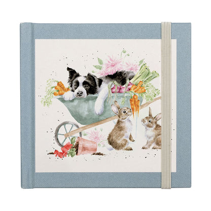Wrendale Designs 'Sleeping on the Job' Border Collie and Rabbit Password Book