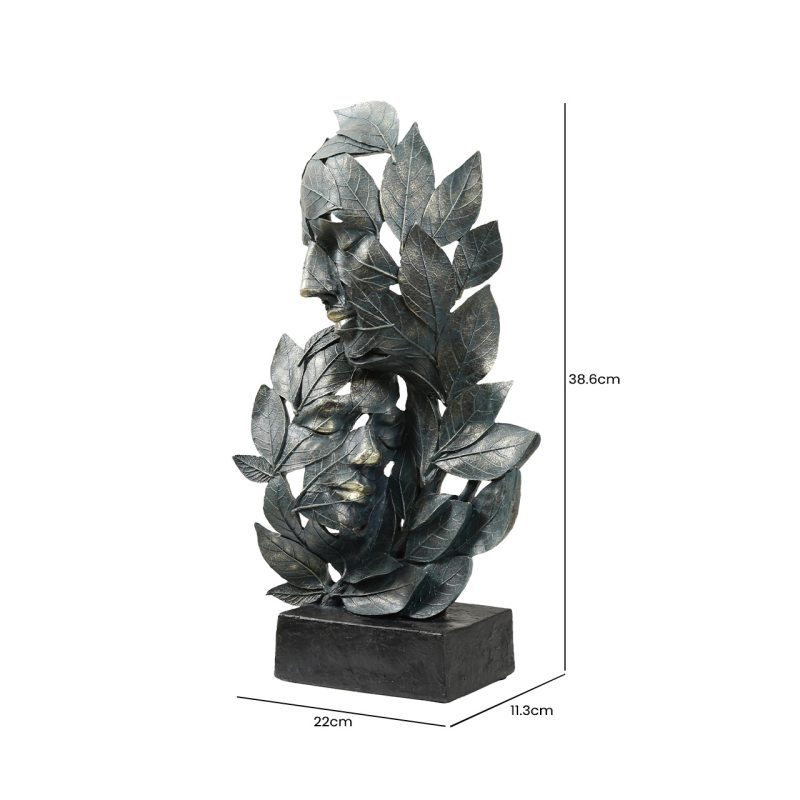 Antique Green Polyresin Couple