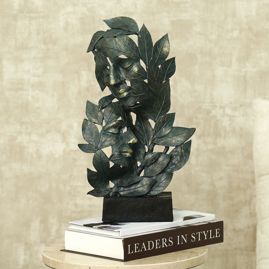 Antique Green Polyresin Couple