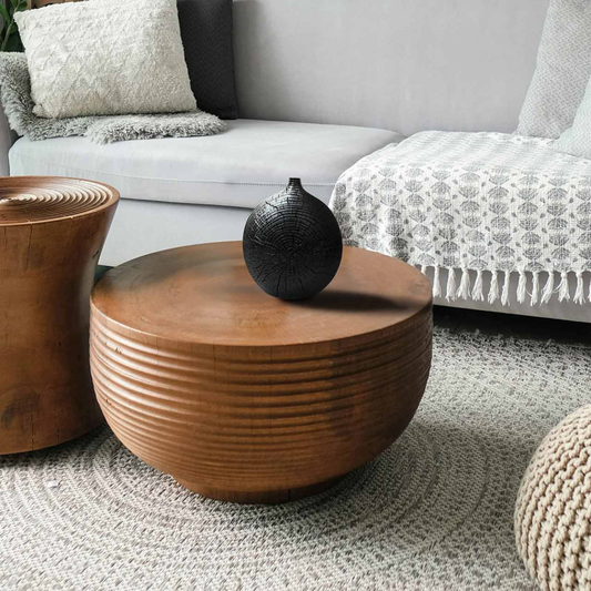 Matte Black Polyresin Vase