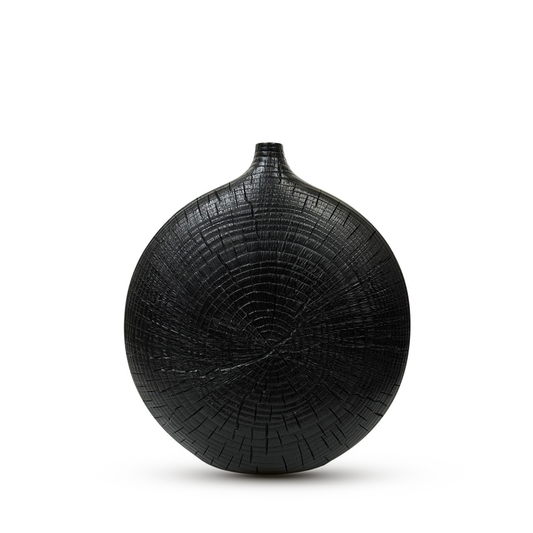 Matte Black Polyresin Vase