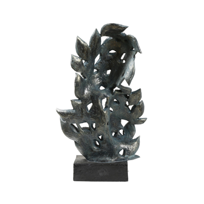 Antique Green Polyresin Couple