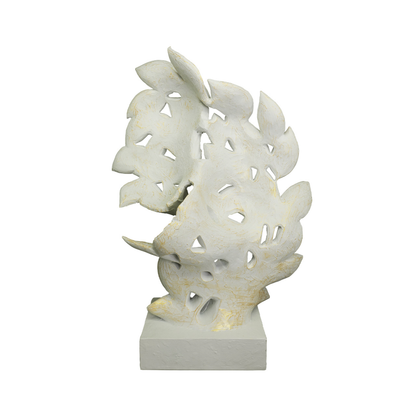 Cream and Gold Polyresin Couple (37.6cm)