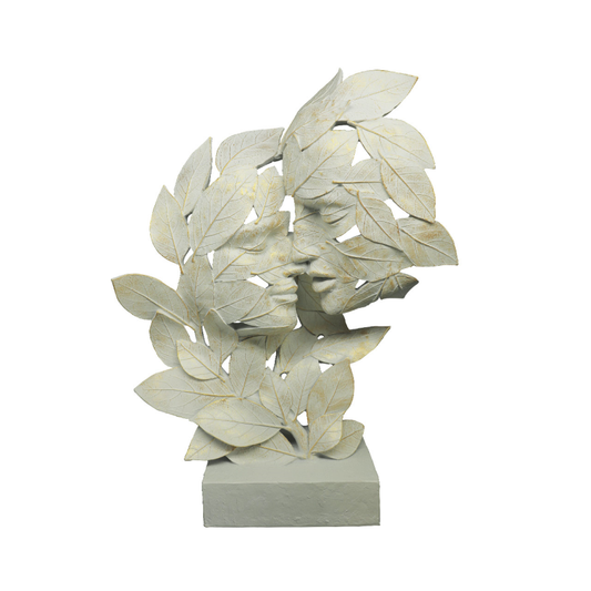 Cream and Gold Polyresin Couple (37.6cm)