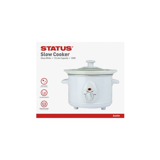 Status Austin 1.5L Slow Cooker in White